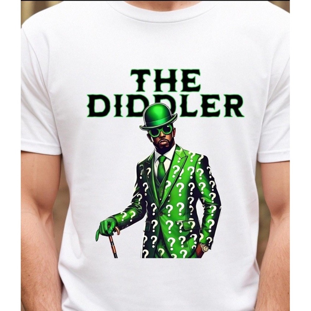 Diddy Diddler the riddler White-Funny Meme T-Shitt Adult Unisex Medium